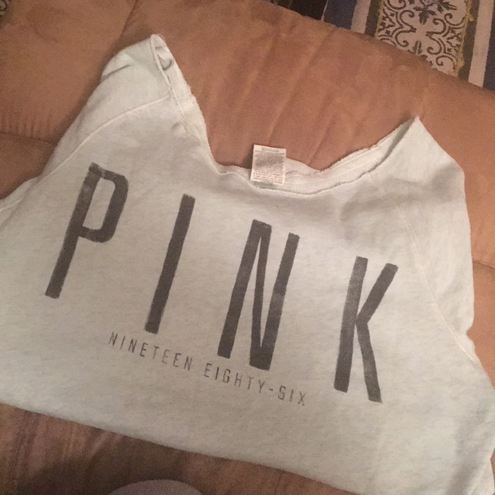 victorias secret PINK off the shoulder crew neck